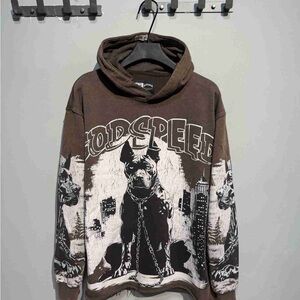 Godspeed Brown Graphic Hoodie